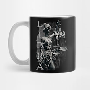 Elegant Libra Zodiac Scales & Justice Art Mug